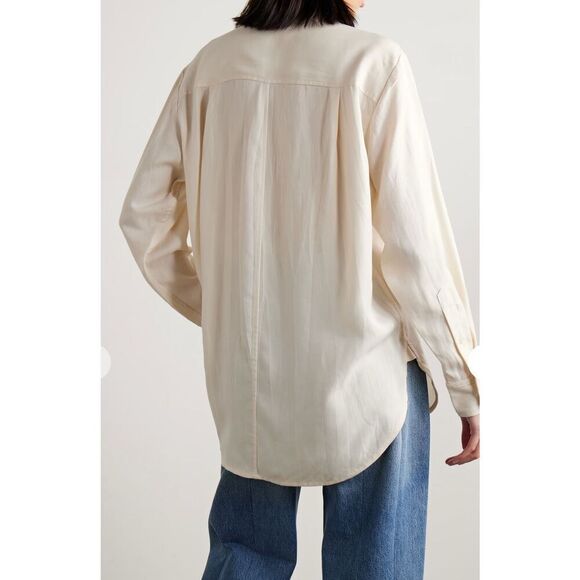 Isabel Marant Étoile Britten Blouse In Ecru Cotton With Embroidery NWT Size 40/M - Picture 4 of 14